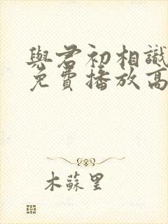 与君初相识全集免费播放高清