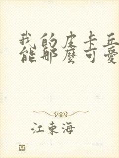 我的皮卡丘不可能那么可爱