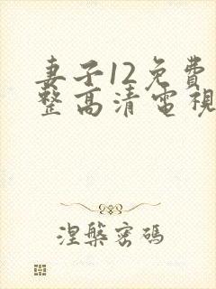 妻子12免费完整高清电视剧在线观看