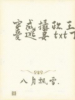 穿成摄政王的侍爱逃妻 txt下载