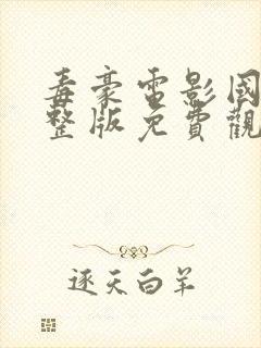 毒豪电影国语完整版免费观看封面