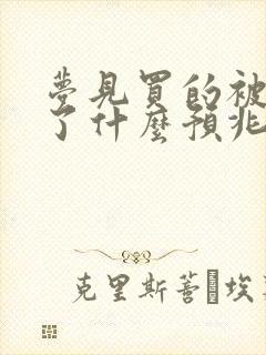 梦见买的被子丢了什么预兆封面