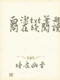 白洁txt笔趣阁在线阅读