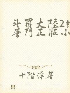 斗罗大陆2绝世唐门正版小说