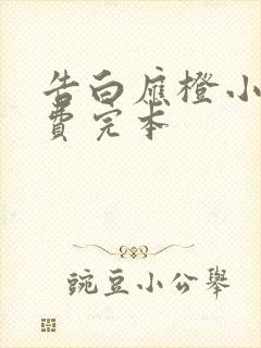 告白应橙小说免费完本