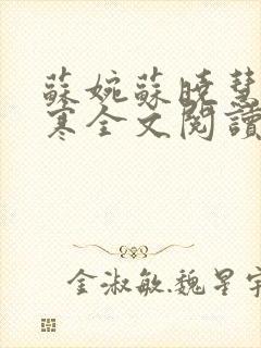 苏婉苏晓慧霍枭寒全文阅读封面