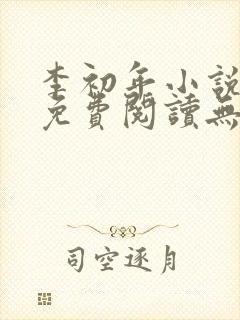 李初年小说全文免费阅读无弹窗