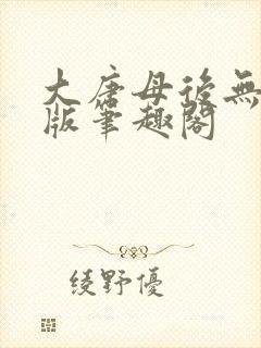 大唐母后无删减版笔趣阁