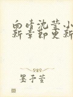 向晴沈莹小说最新章节更新