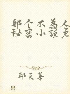 那个不为人知的秘密小说免费阅读