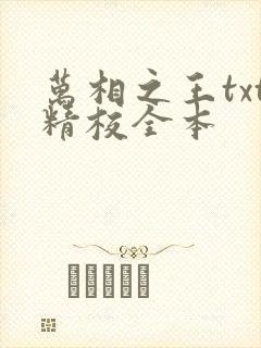 万相之王txt精校全本