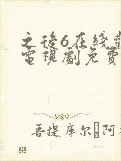 之后6在线观看电视剧免费高清美剧