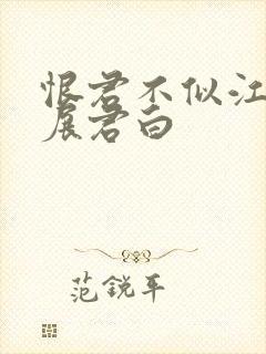 恨君不似江楼月展君白