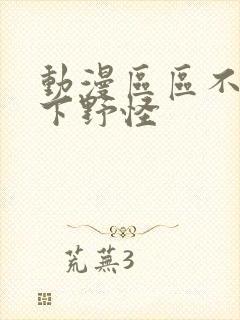 动漫区区不才在下野怪封面