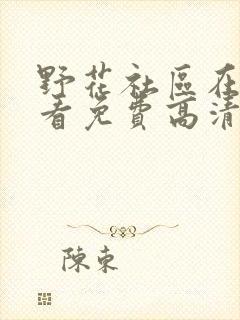 野花社区在线观看免费高清完整版