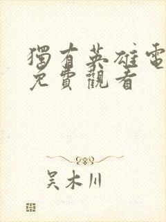 独有英雄电视剧免费观看