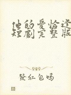 他的爱恰逢其时短剧完整版