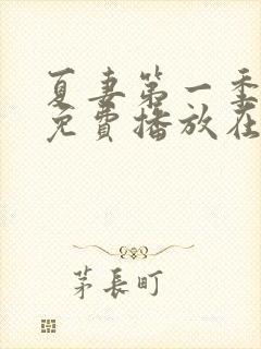 夏妻第一季全集免费播放在线观看中