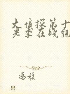 大侦探第十季拾光季在线观看免费版高清