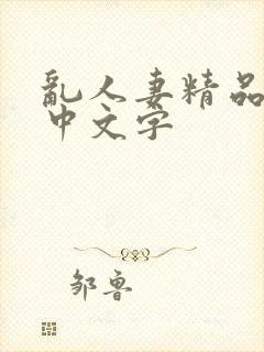 乱人妻精品久久中文字封面