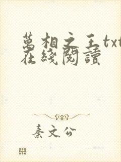 万相之王txt在线阅读