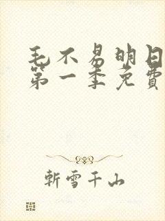 毛不易明日之子第一季免费观看封面