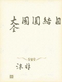 大团圆结目录大全