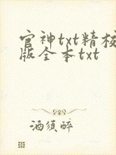 官神txt精校版全本txt