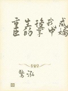 重生后我成了权臣的掌中娇完全版