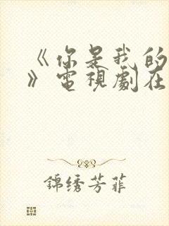 《你是我的荣耀》电视剧在线观看