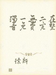 独一无二在线观看免费完整版高清