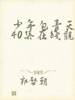 少年包青天1部40集在线观看