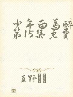 少年白马醉春风第15集免费观看