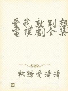 爱我就别想太多电视剧全集在线免费观看