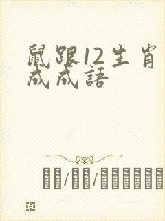 鼠跟12生肖组成成语封面