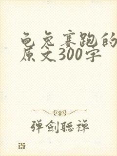 龟兔赛跑的故事原文300字