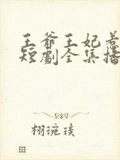 王爷王妃惹不得短剧全集播放