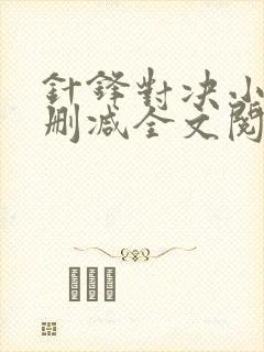 针锋对决小说未删减全文阅读