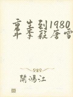 重生到1980年李毅唐雪