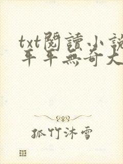 txt阅读小说平平无奇大师兄