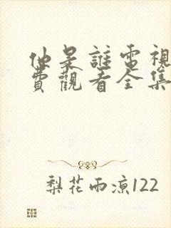 他是谁电视剧免费观看全集高清