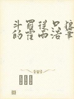 斗罗从只狼归来的霍雨浩笔趣阁