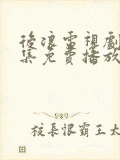 后浪电视剧40集免费播放星辰影视封面