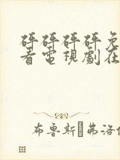 砰砰砰砰免费观看电视剧在哪个软件可以看