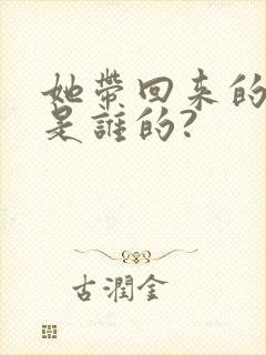 她带回来的孩子是谁的?