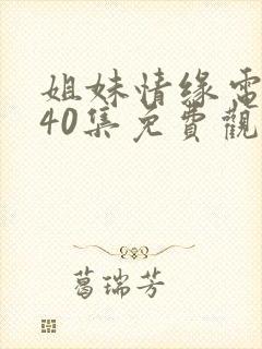 姐妹情缘电视剧40集免费观看在线