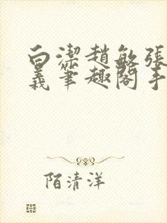白洁赵敏张倩高义笔趣阁手封面