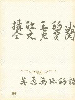 摄政王的小宠妃全文免费阅读