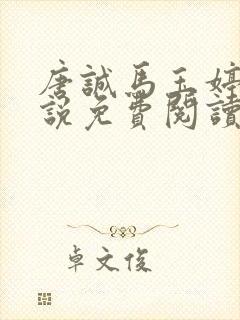 唐诚马玉婷 小说免费阅读