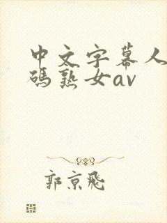 中文字幕人成乱码熟女av